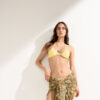Removable Padding Triangle Swimsuit Top Crinkle Waves Removable Padding Triangle Swimsuit Top Crinkle Waves