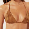 Removable Padding Triangle Swimsuit Top Shiny Satin Removable Padding Triangle Swimsuit Top Shiny Satin
