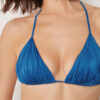 Removable Padding Triangle Swimsuit Top Shiny Satin Removable Padding Triangle Swimsuit Top Shiny Satin