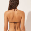 Removable Padding Triangle Swimsuit Top Shiny Satin Removable Padding Triangle Swimsuit Top Shiny Satin