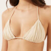 Removable Padding Triangle Swimsuit Top Shiny Satin Removable Padding Triangle Swimsuit Top Shiny Satin