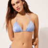 Removable Padding Triangle Swimsuit Top Shiny Satin Removable Padding Triangle Swimsuit Top Shiny Satin