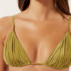 Removable Padding Triangle Swimsuit Top Shiny Satin Removable Padding Triangle Swimsuit Top Shiny Satin