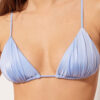 Removable Padding Triangle Swimsuit Top Shiny Satin Removable Padding Triangle Swimsuit Top Shiny Satin