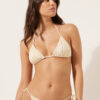 Removable Padding Triangle Swimsuit Top Shiny Satin Removable Padding Triangle Swimsuit Top Shiny Satin