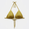 Removable Padding Triangle Swimsuit Top Shiny Satin Removable Padding Triangle Swimsuit Top Shiny Satin