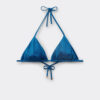 Removable Padding Triangle Swimsuit Top Shiny Satin Removable Padding Triangle Swimsuit Top Shiny Satin