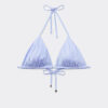 Removable Padding Triangle Swimsuit Top Shiny Satin Removable Padding Triangle Swimsuit Top Shiny Satin