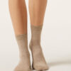Ribbed Glitter Socks
