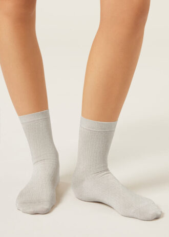 Ribbed Glitter Socks