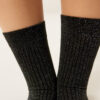Ribbed Glitter Socks
