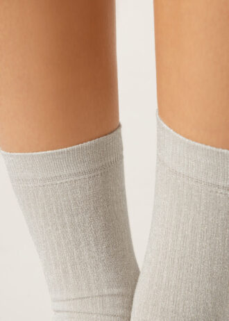 Ribbed Glitter Socks