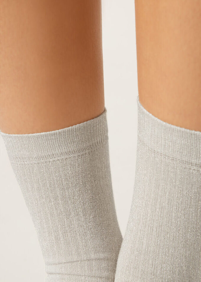 Ribbed Glitter Socks