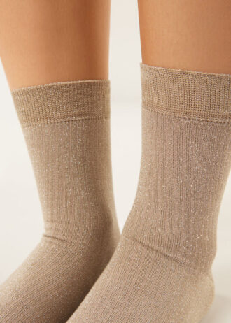 Ribbed Glitter Socks
