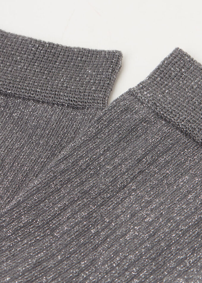 Ribbed Glitter Socks