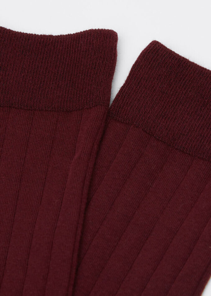 Ribbed Mid-Calf Socks