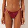 Satin Brazilian String Bikini Bottoms Satin Brazilian String Bikini Bottoms