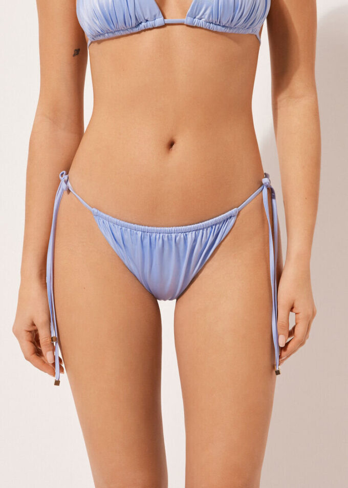 Satin Brazilian String Bikini Bottoms Satin Brazilian String Bikini Bottoms