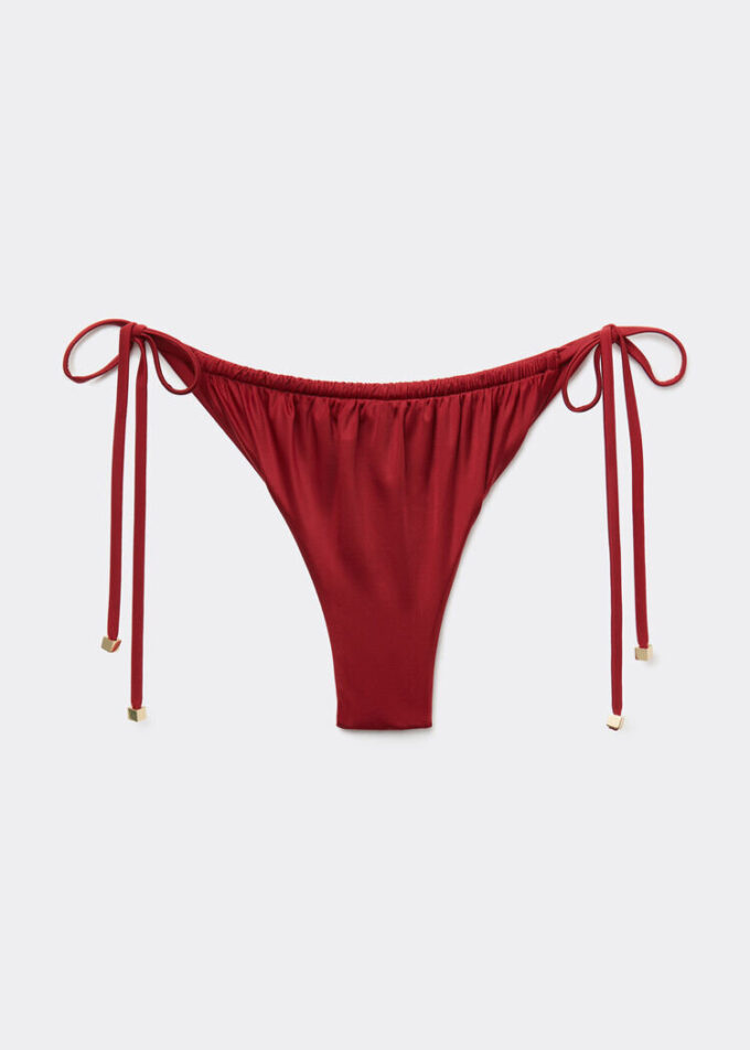 Satin Brazilian String Bikini Bottoms Satin Brazilian String Bikini Bottoms