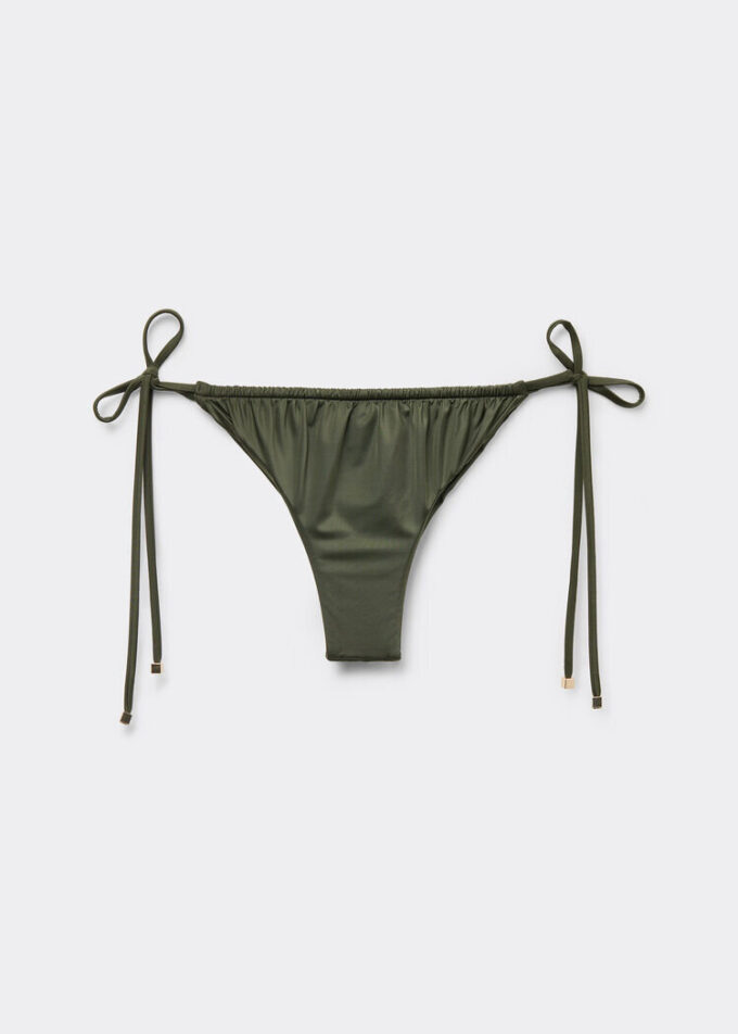 Satin Brazilian String Bikini Bottoms Satin Brazilian String Bikini Bottoms