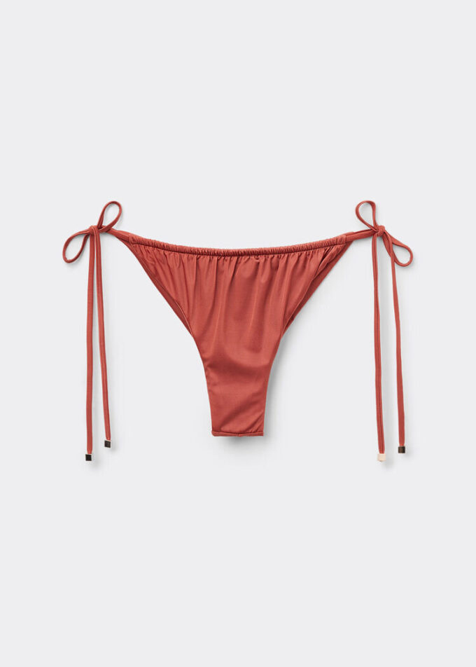 Satin Brazilian String Bikini Bottoms Satin Brazilian String Bikini Bottoms