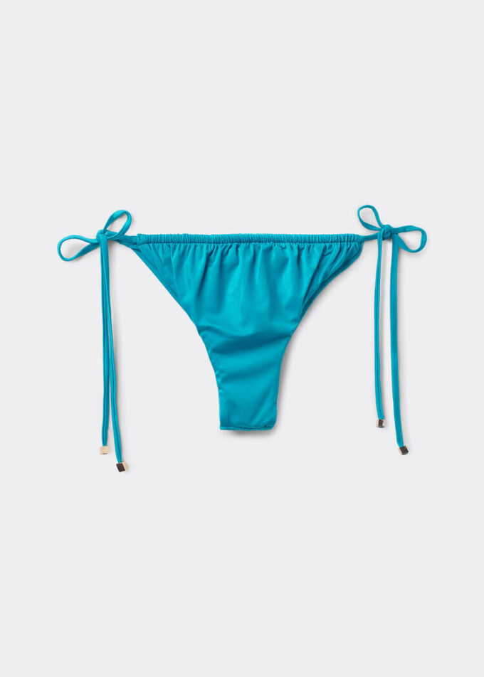 Satin Brazilian String Bikini Bottoms Satin Brazilian String Bikini Bottoms
