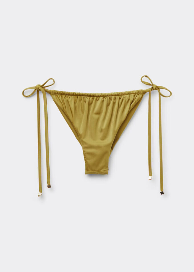 Satin Brazilian String Bikini Bottoms Satin Brazilian String Bikini Bottoms