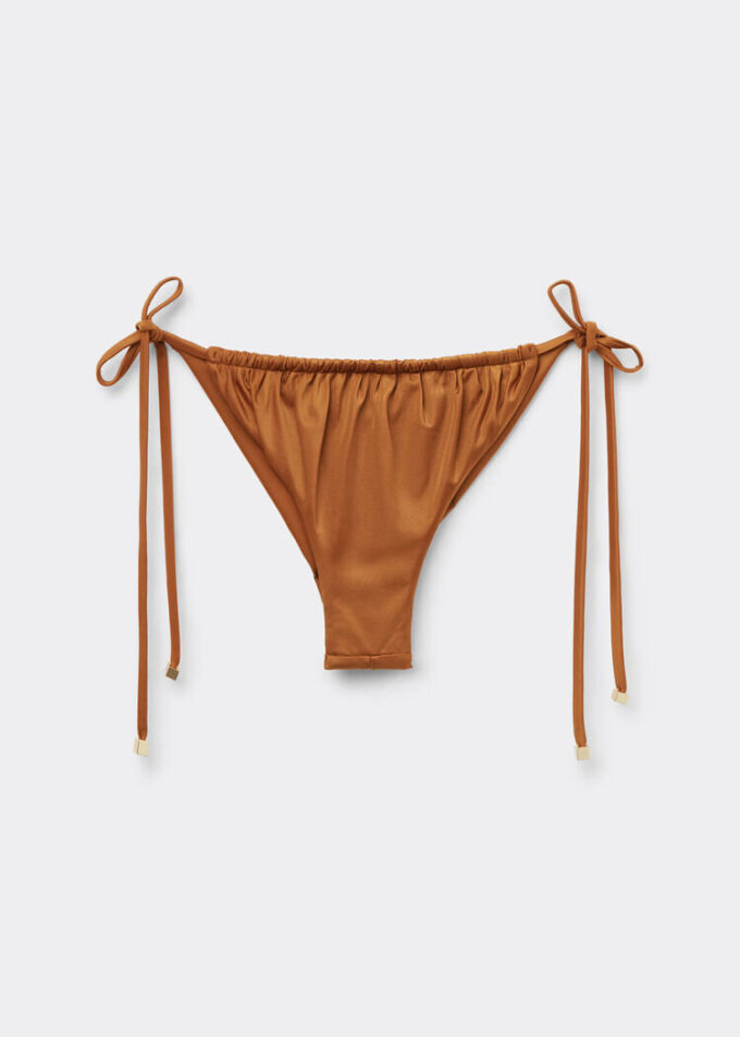 Satin Brazilian String Bikini Bottoms Satin Brazilian String Bikini Bottoms