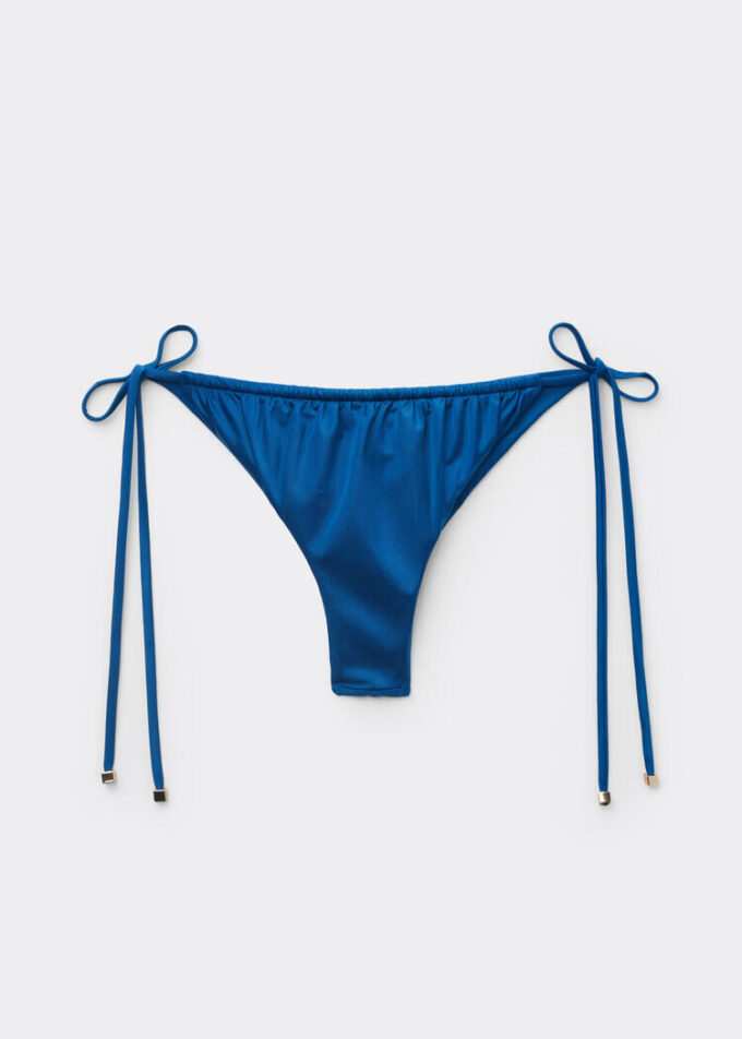 Satin Brazilian String Bikini Bottoms Satin Brazilian String Bikini Bottoms