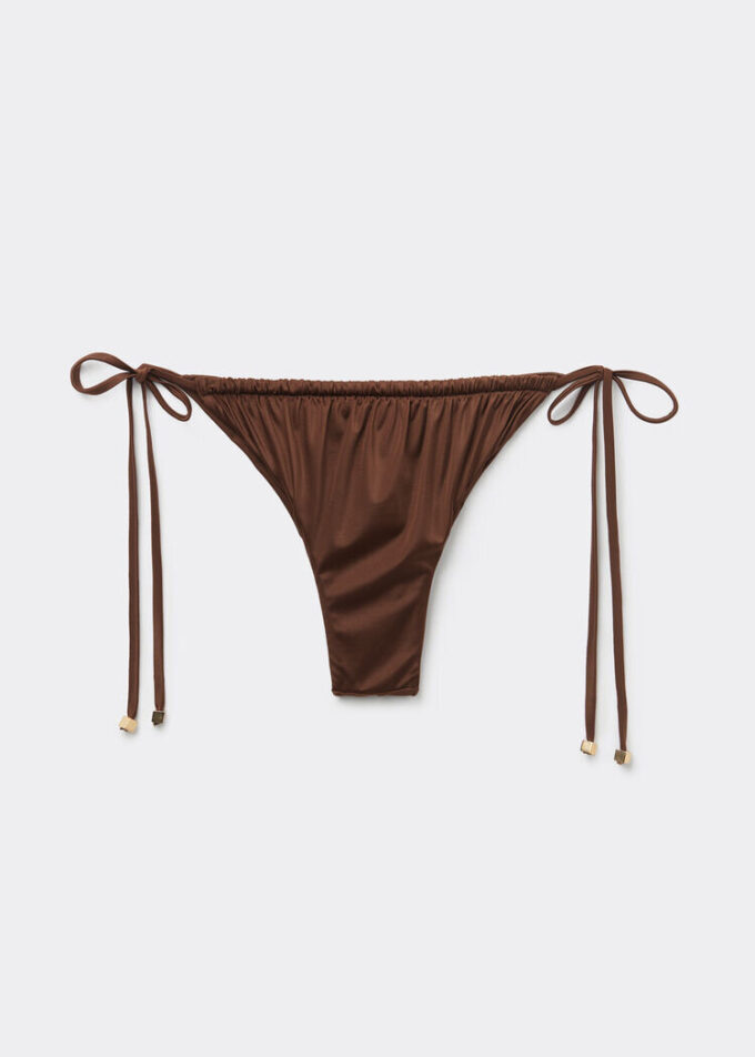 Satin Brazilian String Bikini Bottoms Satin Brazilian String Bikini Bottoms