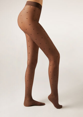 Sheer 30 Denier Mini Heart Tights