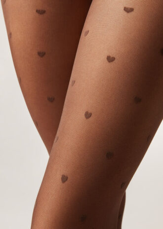 Sheer 30 Denier Mini Heart Tights