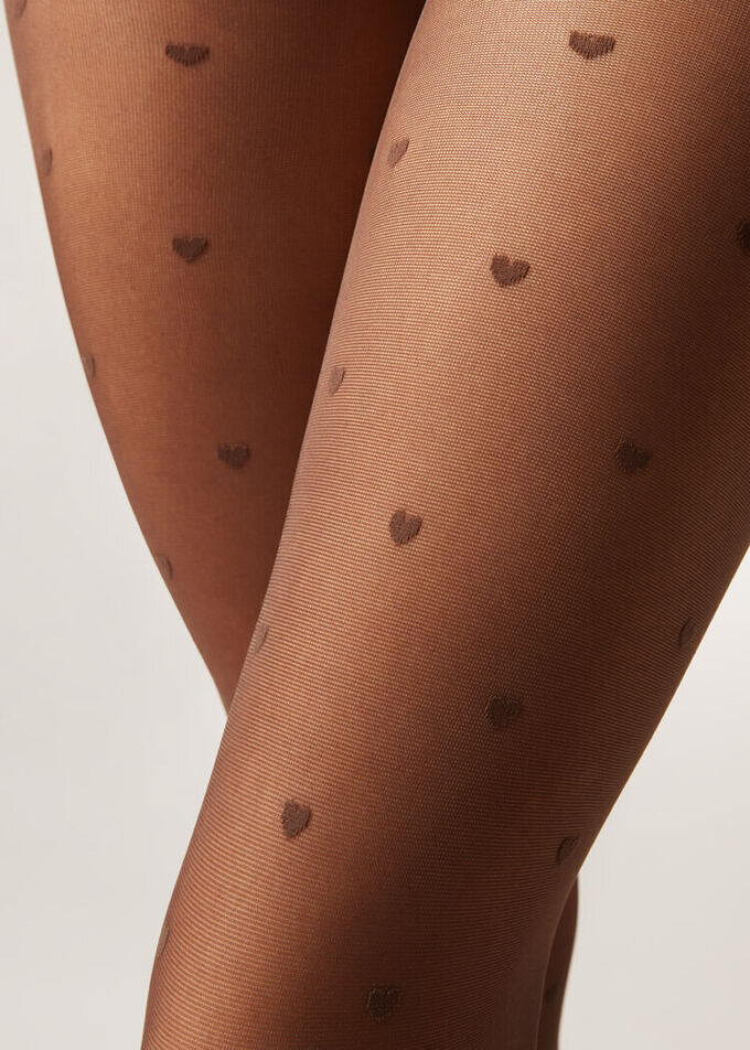 Sheer 30 Denier Mini Heart Tights Sheer 30 Denier Mini Heart Tights