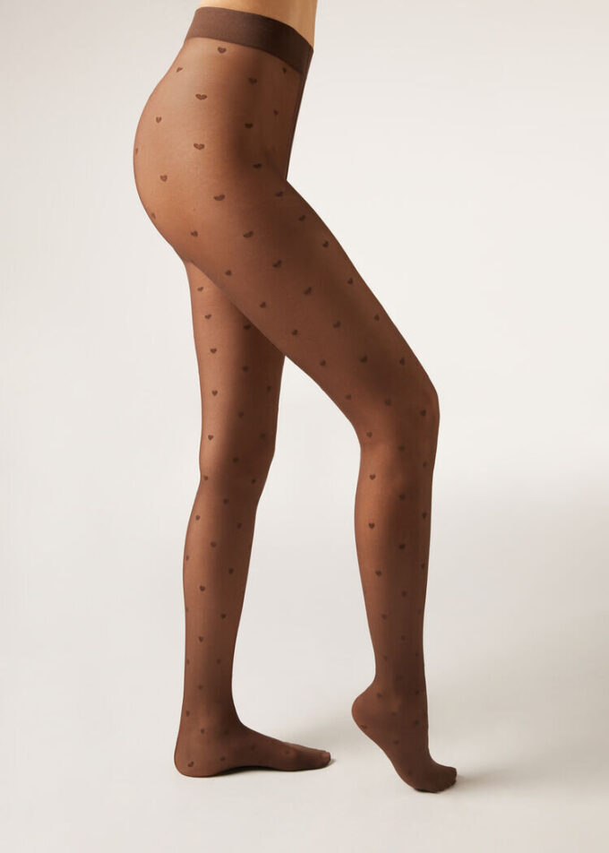 Sheer 30 Denier Mini Heart Tights Sheer 30 Denier Mini Heart Tights