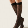 Sheer Diamond Pattern Knee High Socks Sheer Diamond Pattern Knee High Socks