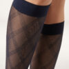 Sheer Diamond Pattern Knee High Socks Sheer Diamond Pattern Knee High Socks