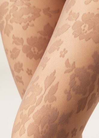 Sheer Floral Tights
