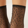 Sheer Short Socks with Rhinestones