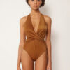 Shiny Satin One Piece Swimsuit