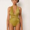 Shiny Satin One Piece Swimsuit