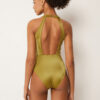 Shiny Satin One Piece Swimsuit