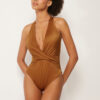 Shiny Satin One Piece Swimsuit