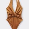 Shiny Satin One Piece Swimsuit