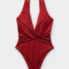 Shiny Satin One Piece Swimsuit