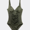 Shiny Satin Slimming One Piece Swimsuit Shiny Satin Slimming One Piece Swimsuit