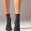 Short Socks with Trimmed Cuffs