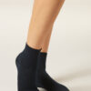 Short Socks with Trimmed Cuffs