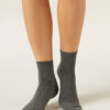 Short Socks with Trimmed Cuffs