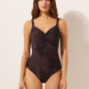 Slimming One-Piece Swimsuit Dark Animalier Slimming One-Piece Swimsuit Dark Animalier