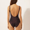 Slimming One-Piece Swimsuit Dark Animalier Slimming One-Piece Swimsuit Dark Animalier